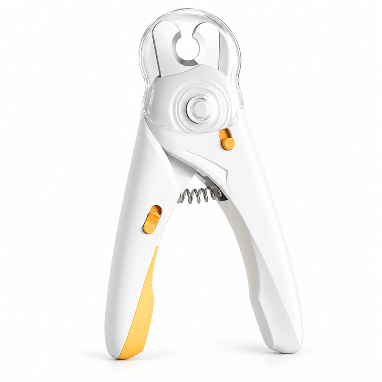 LED pet nail clipper in Classic White