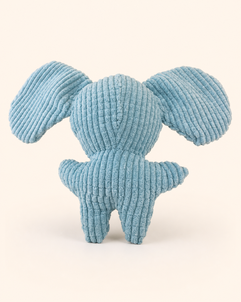 Checkered Squeaky Plush Dog Toy – Blue Elephant
