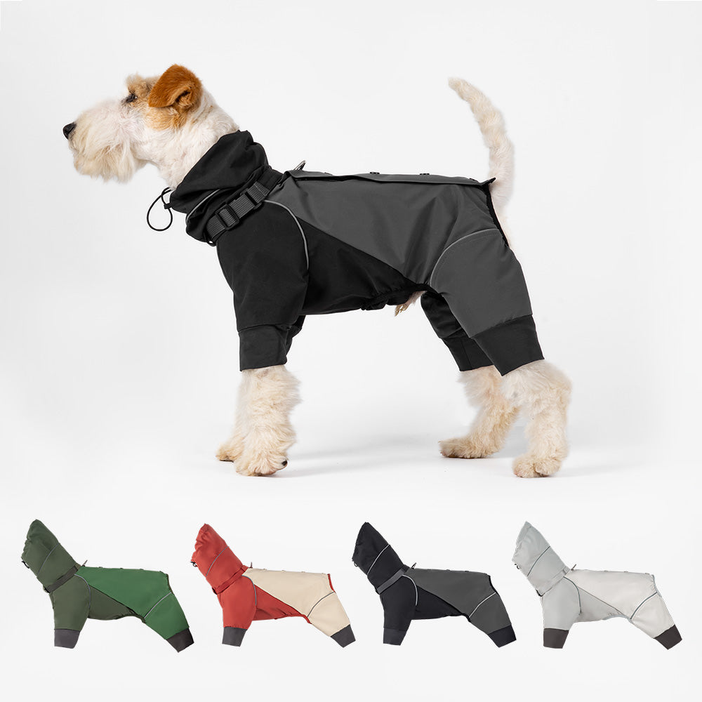 Waterproof Outdoor Dog Rain Jacket – Full-Body Hiking Coat