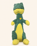 Checkered Squeaky Plush Dog Toy – Green Frog