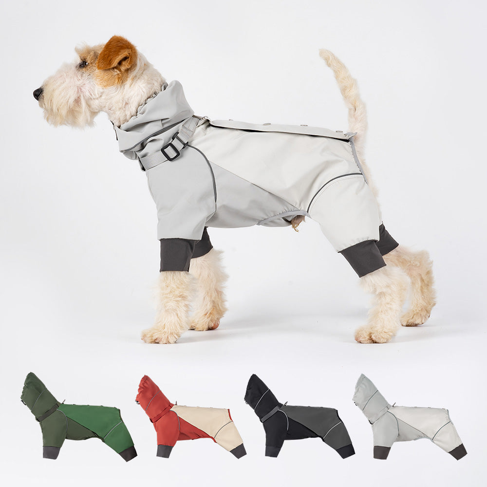Waterproof Outdoor Dog Rain Jacket – Full-Body Hiking Coat