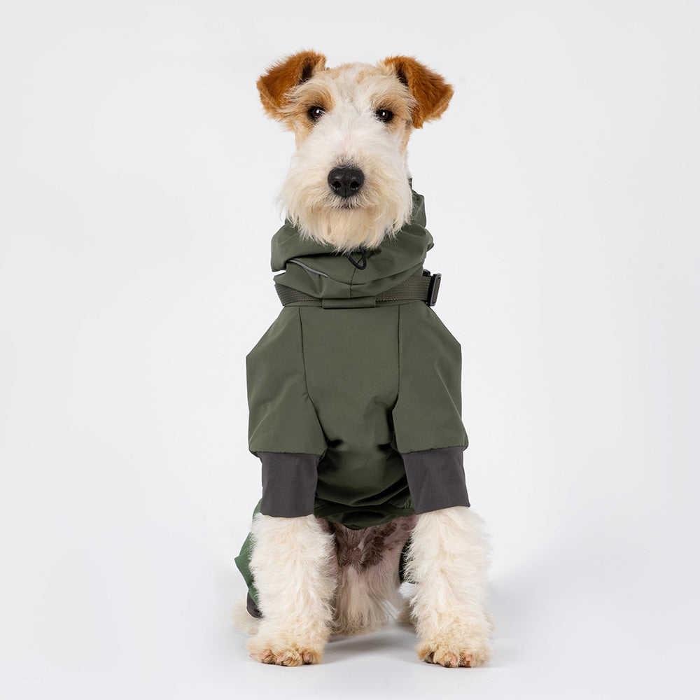Waterproof Outdoor Dog Rain Jacket – Full-Body Hiking Coat