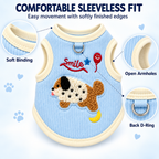 Comfortable sleeveless pet vest with soft binding and back D-ring