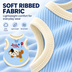 Soft lightweight breathable ribbed pet vest fabric