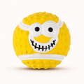Squeaky Latex Dog Smiley Ball – Yellow