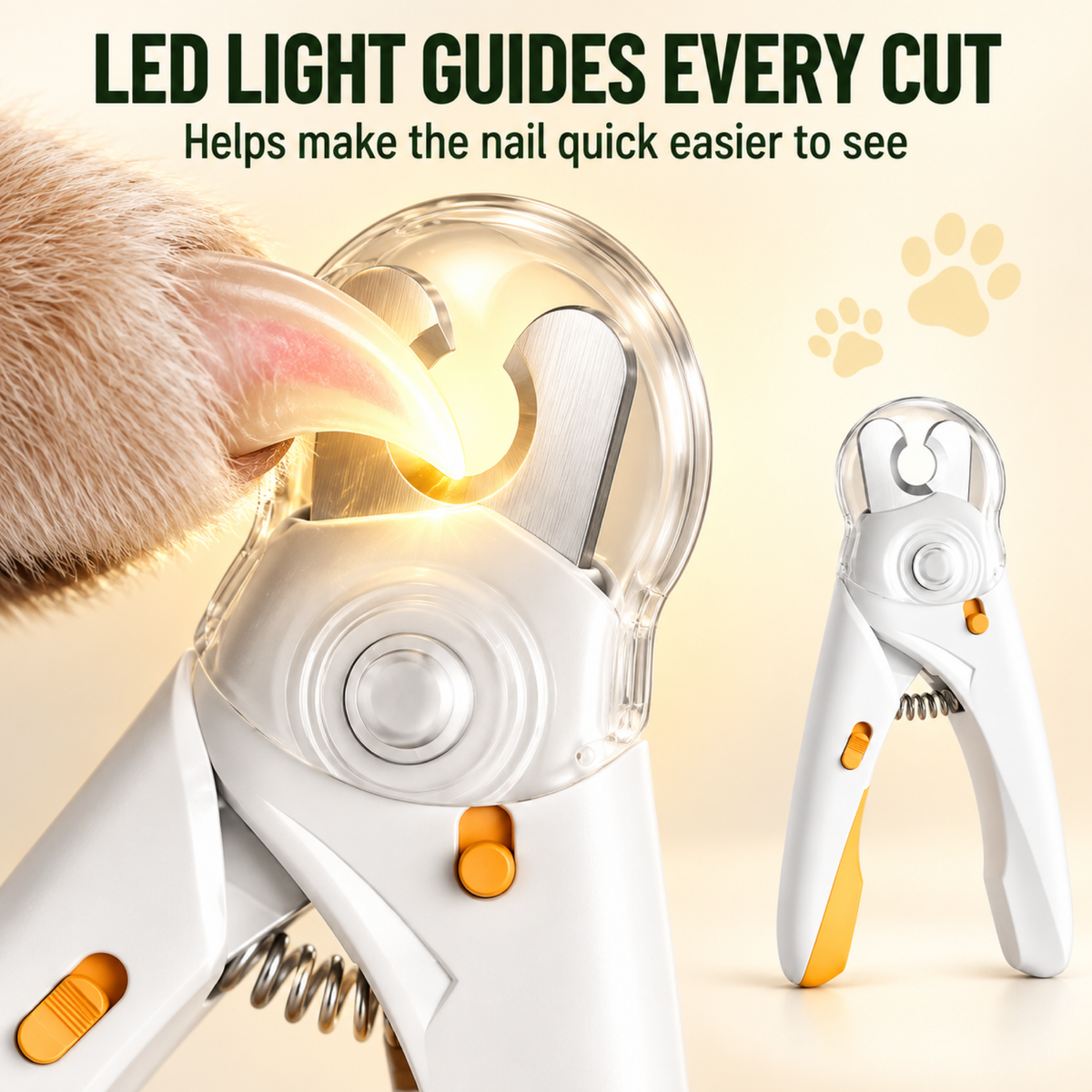 LED light guides nail trimming