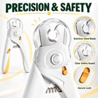 Stainless-steel blade clear safety guard and lock