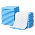 Disposable pet training pad with quilted absorbent surface