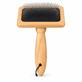 Wooden pet slicker brush