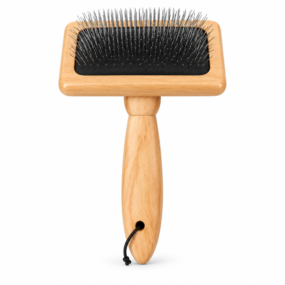 Wooden pet slicker brush