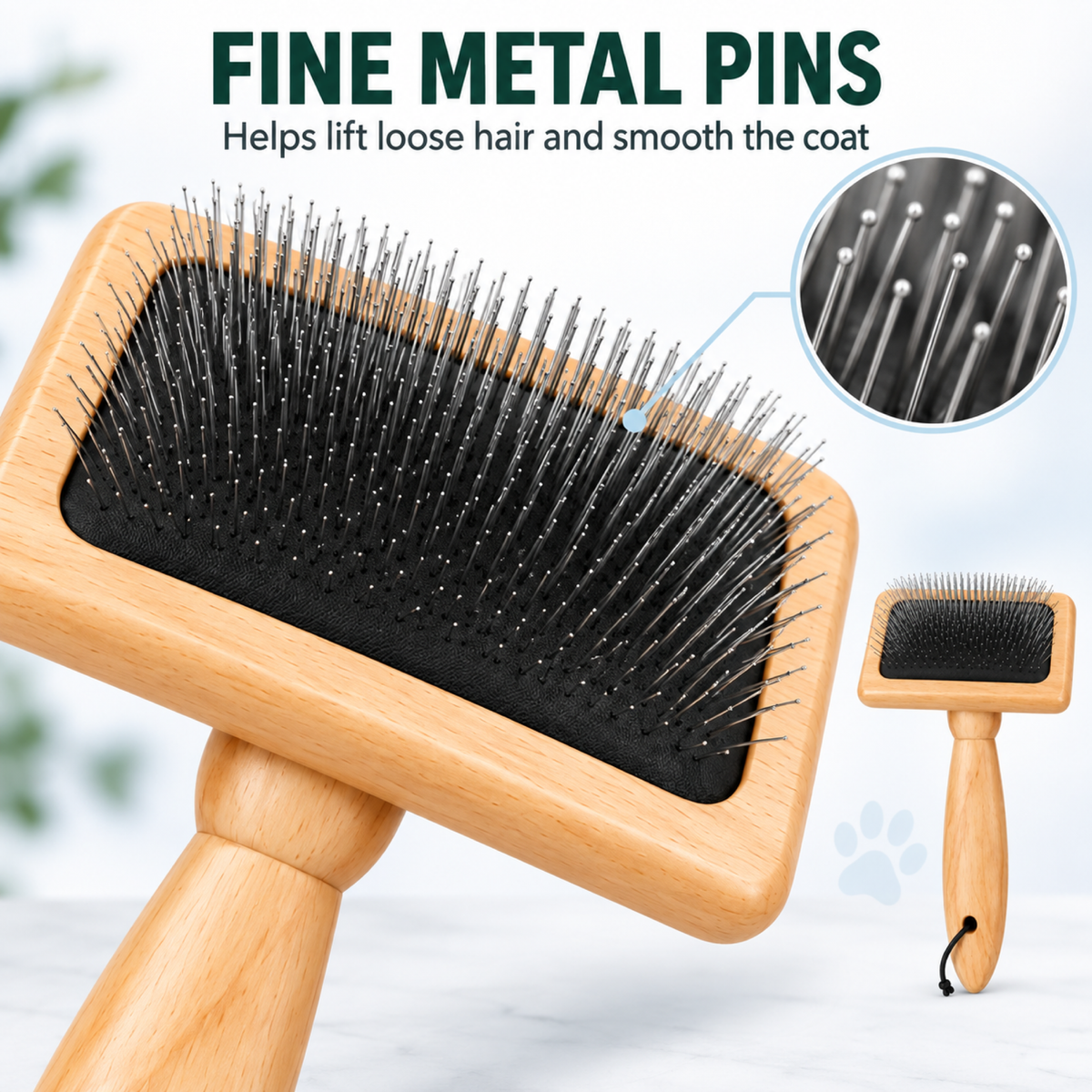 Fine metal grooming pins