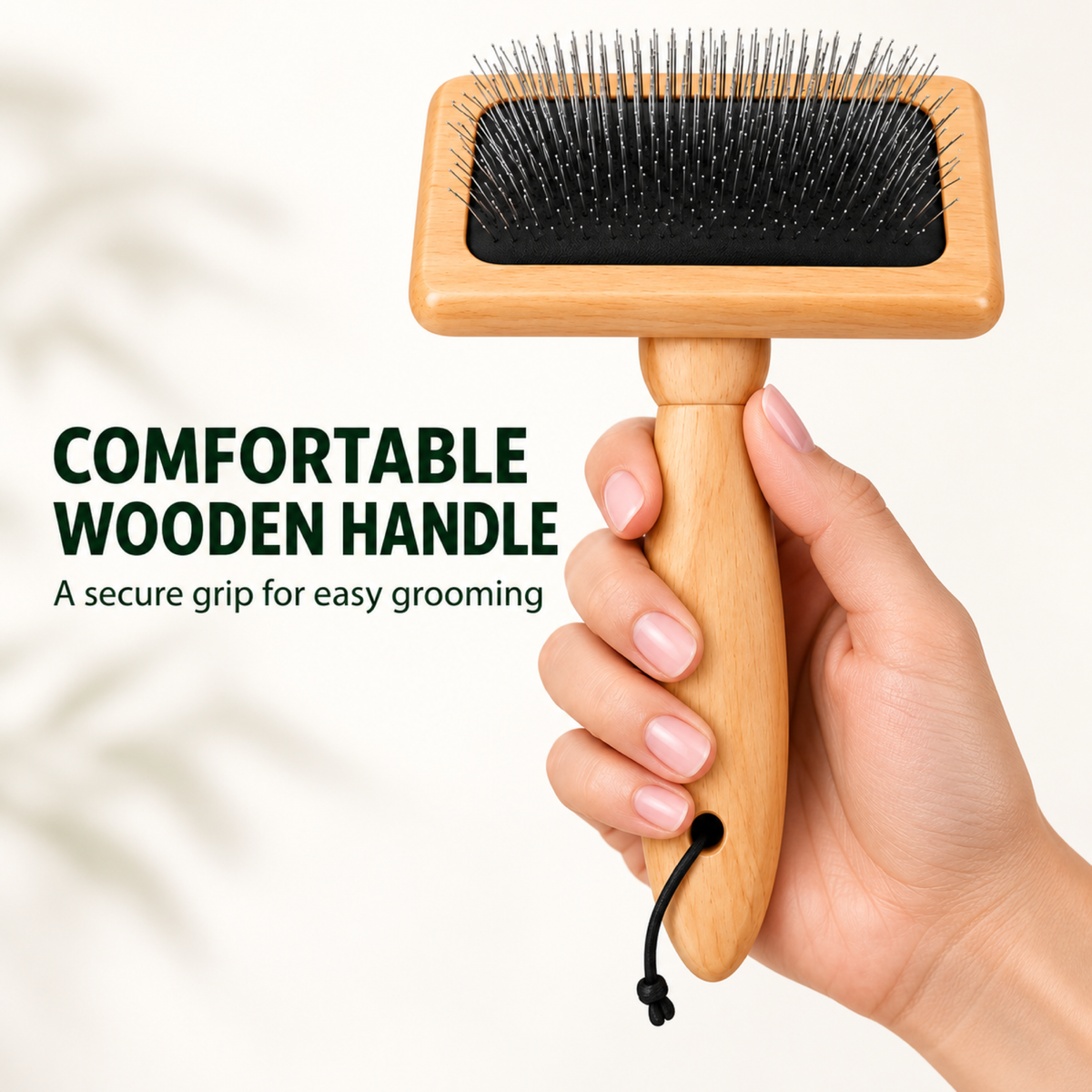 Comfortable wooden handle