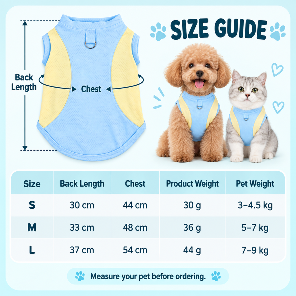 Lightweight Breathable Summer Pet Cooling Vest